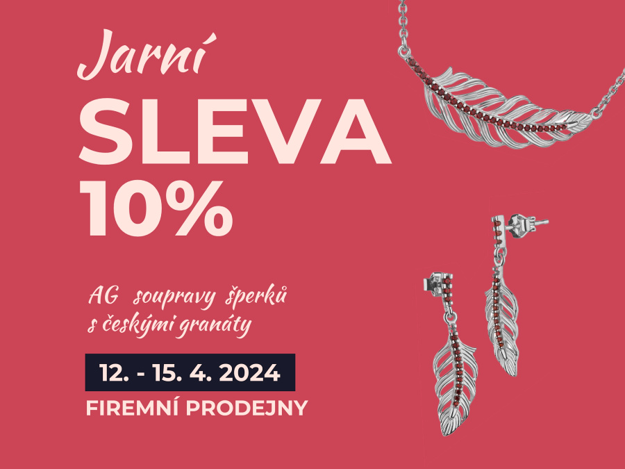 Jarní slevy na krásné šperky s českými granáty