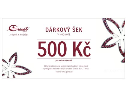 Dárkový šek 500 Kč