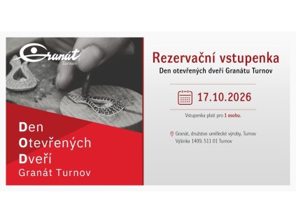 Vstupné Den otevřených dveří - rezervace na 9:00 hodin