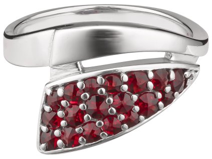 Silver ring with czech garnet, rhodium plated - tip                                                 