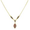 Gold necklace with czech garnet - tip                                                               