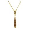 Gold necklace with czech garnet - drop                                                              