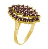 Gold ring with czech garnet - oval                                                                  