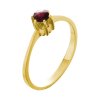Gold ring with czech garnet                                                                         