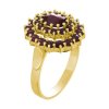 Gold ring with czech garnet - oval                                                                  
