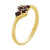 Gold ring with czech garnet                                                                         