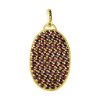 Gold pendant with czech garnet - oval                                                               