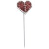 Needle EXPO 2025 - silver with czech garnet, rhodium plated - heart