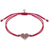 Shamballa EXPO 2025 - silver bracelet with czech garnet, rhodium plated - heart