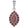 Silver pendant with czech garnet, rhodium plated - tip