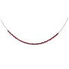 Silver necklace with czech garnet, rhodium plated