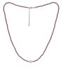 Silver necklace with czech garnet and pearl, rhodium plated