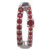 Silver pendant with czech garnet, rhodium plated