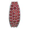 Silver pendant with czech garnet, rhodium plated