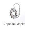 Silver earrings with czech garnet, rhodium plated - spiral