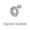 Silver earrings with czech garnet, rhodium plated - spiral