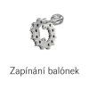 Silver earrings with czech garnet, rhodium plated