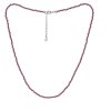 Silver necklace with czech garnet, rhodium plated