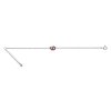 Silver bracelet with czech garnet, rhodium plated - number 9