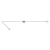 Silver bracelet with czech garnet, rhodium plated - number 8