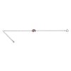 Silver bracelet with czech garnet, rhodium plated - number 6