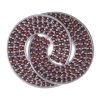 Silver brooch with czech garnet, rhodium plated - knot                                              