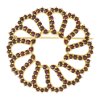 Gold brooch with czech garnet - circle                                                              