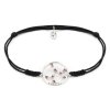 Silver bracelet Shamballa with czech garnet, rhodium plated, zodiac sign - sagittarius              