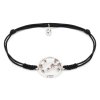 Silver bracelet Shamballa with czech garnet, rhodium plated, zodiac sign - scorpio                  