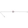Silver bracelet with czech garnet, rhodium plated - triangle                                        