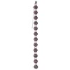 Silver bracelet with czech garnet, rhodium plated - flower                                          