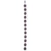 Silver bracelet with czech garnet, rhodium plated - oval                                            