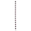 Silver bracelet with czech garnet, rhodium plated - flower                                          
