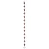 Silver bracelet with czech garnet, rhodium plated                                                   