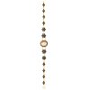 Silver bracelet with czech garnet and cameo, gold plated - oval                                     