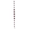 Silver bracelet with czech garnet, rhodium plated - flower                                          