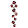 Silver pendant with czech garnet, rhodium plated                                                    