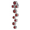 Silver pendant with czech garnet, rhodium plated                                                    