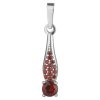 Silver pendant with czech garnet, rhodium plated                                                    