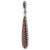 Silver pendant with czech garnet, rhodium plated - drop                                             