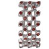 Silver pendant with czech garnet, rhodium plated - rectangle                                        
