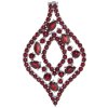 Silver pendant with czech garnet, rhodium plated - tip                                              