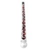 Silver pendant with czech garnet and pearl, rhodium plated - line                                   