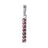 Silver pendant with czech garnet, rhodium plated - letter I                                         