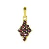 Silver pendant with czech garnet, gold plated - tip                                                 