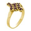 Silver ring with czech garnet, gold plated                                                          