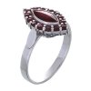 Silver ring with czech garnet, rhodium plated - tip                                                 
