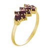 Silver ring with czech garnet, gold plated                                                          