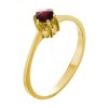 Silver ring with czech garnet, gold plated                                                          