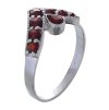 Silver ring with czech garnet, rhodium plated - tip                                                 